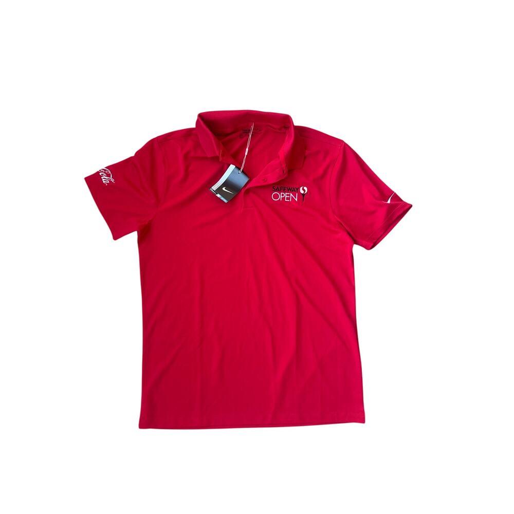 Nike Golf Dri-FIT Safeway Open Polo Shirt Men’s Medium Red NWT Golf Tournament